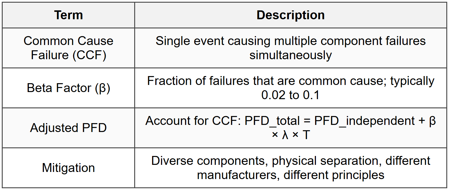 3.4 Common Cause Failure